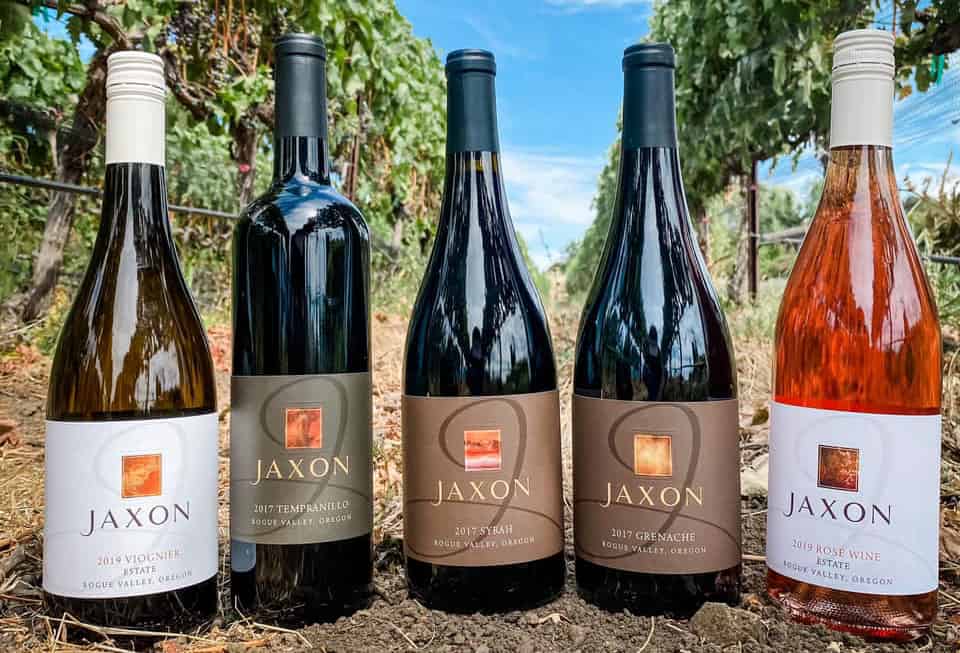 assorted wines in vineyard